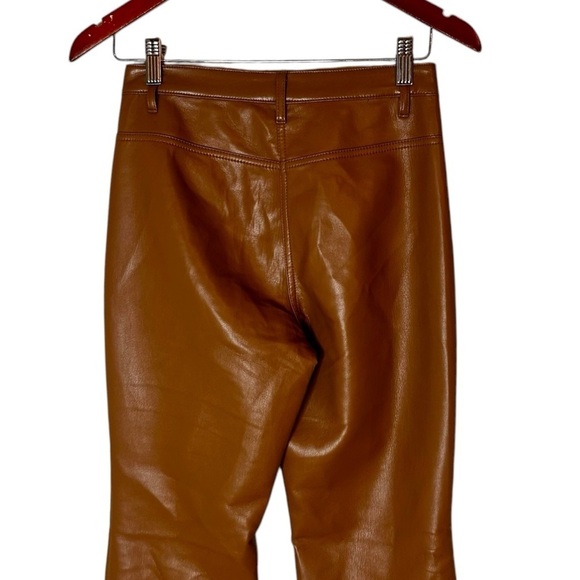 Aritzia Wilfred Beatrix Pants- High Waist Vegan Leather Flare a Pants- Size 2 - Picture 10 of 15